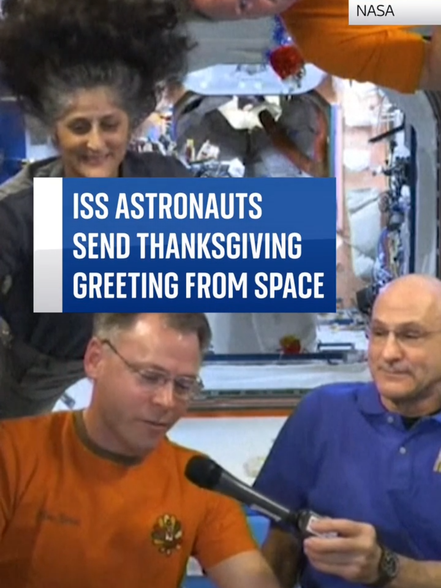 International Space Station astronauts have sent Thanksgiving greetings from outer space. #ISS #internationalspacestation #thanksgiving #astronaut