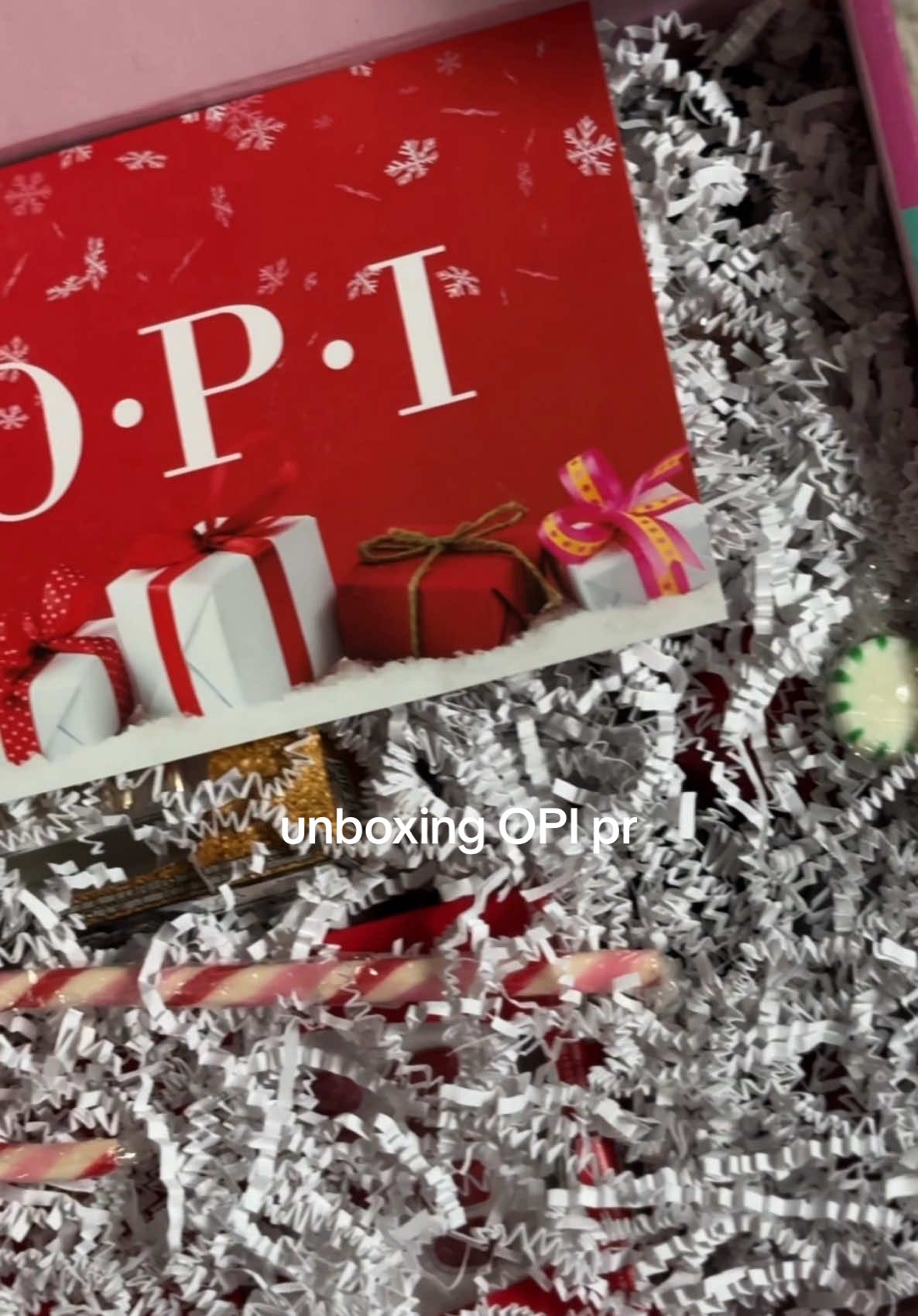 gifted by @OPI - US soo excited to do my nails for holidays!!! also, how cute is this packaging with all the candies!?🫶🏼  . . #opi #OPIObsessed #OPIHoliday24 #nails #unboxing #asmr #unboxingvideo #unboxingasmr #naillacquer #opinails 