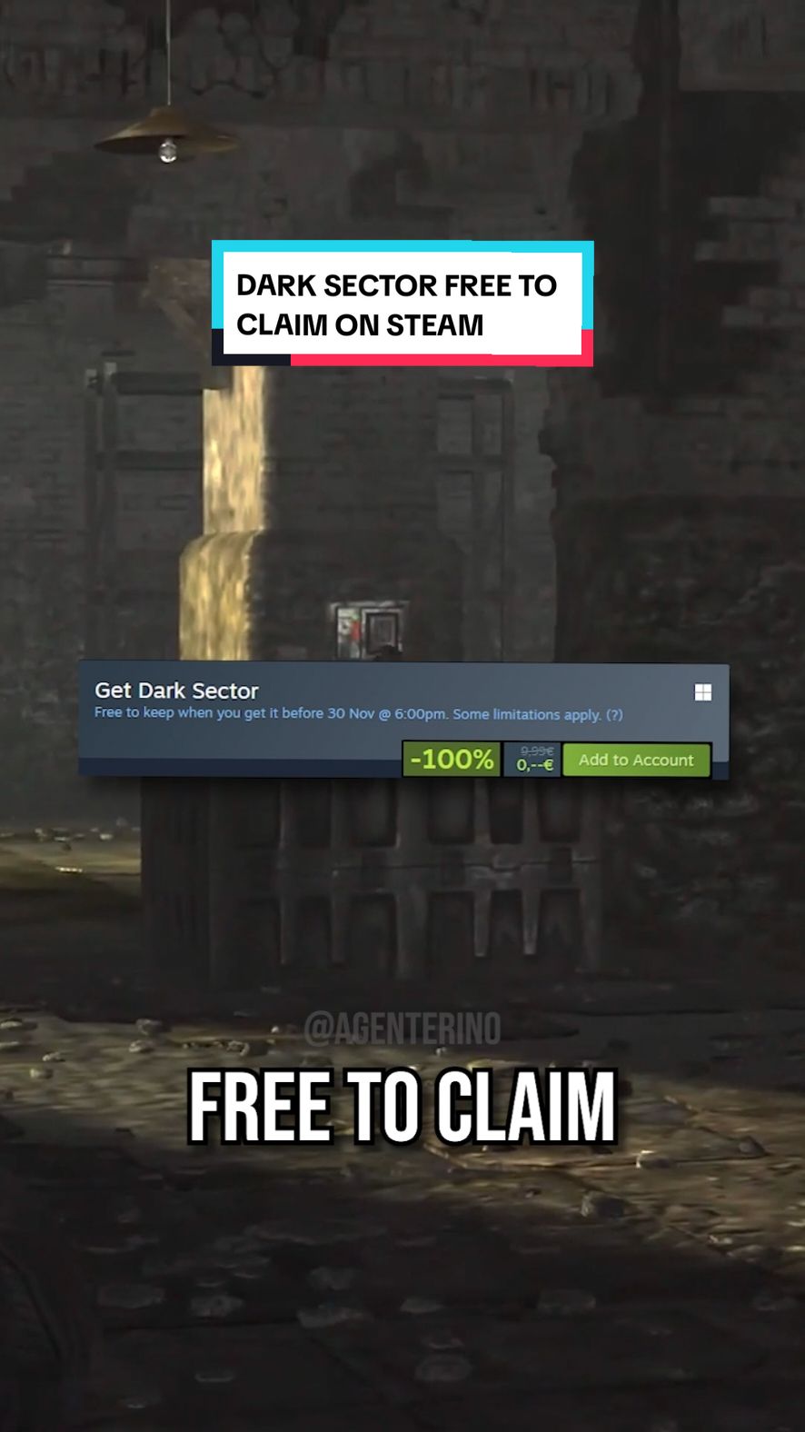 Dark Sector is FREE to claim! #darksector #freegames #freegamealert #agenterino #viral 