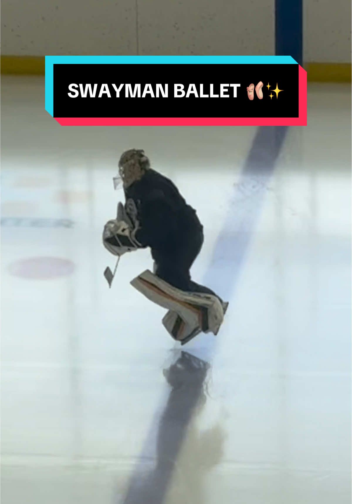 the Swayman dance company is a party of one (🎥: X/ConorRyan_93) #BostonBruins #JeremySwayman #NHL #hockey #goalie #ballet 