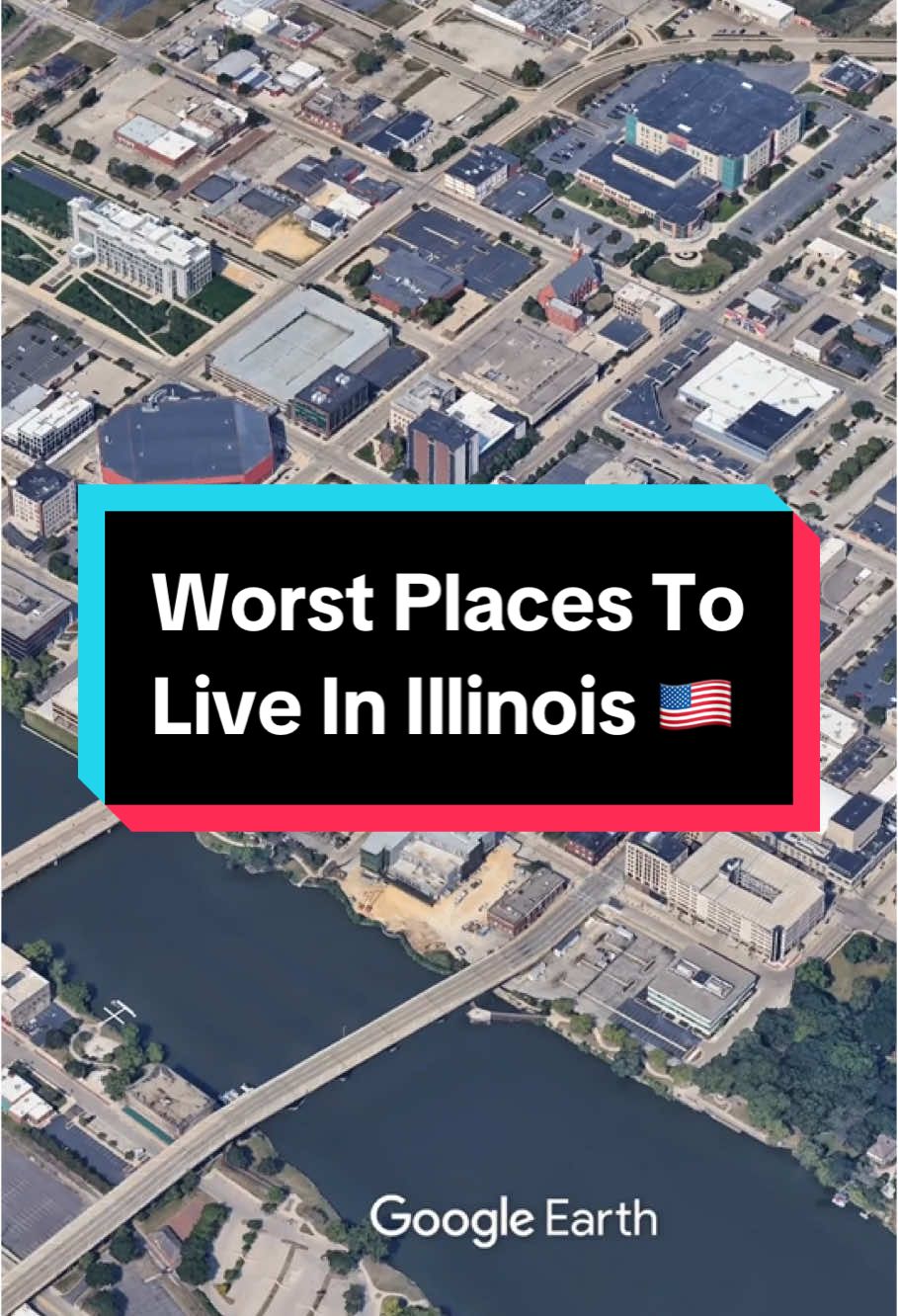 What is the worst place to live in Illinois? 🇺🇸 #illinois #us #googleearth #top10 #ranked