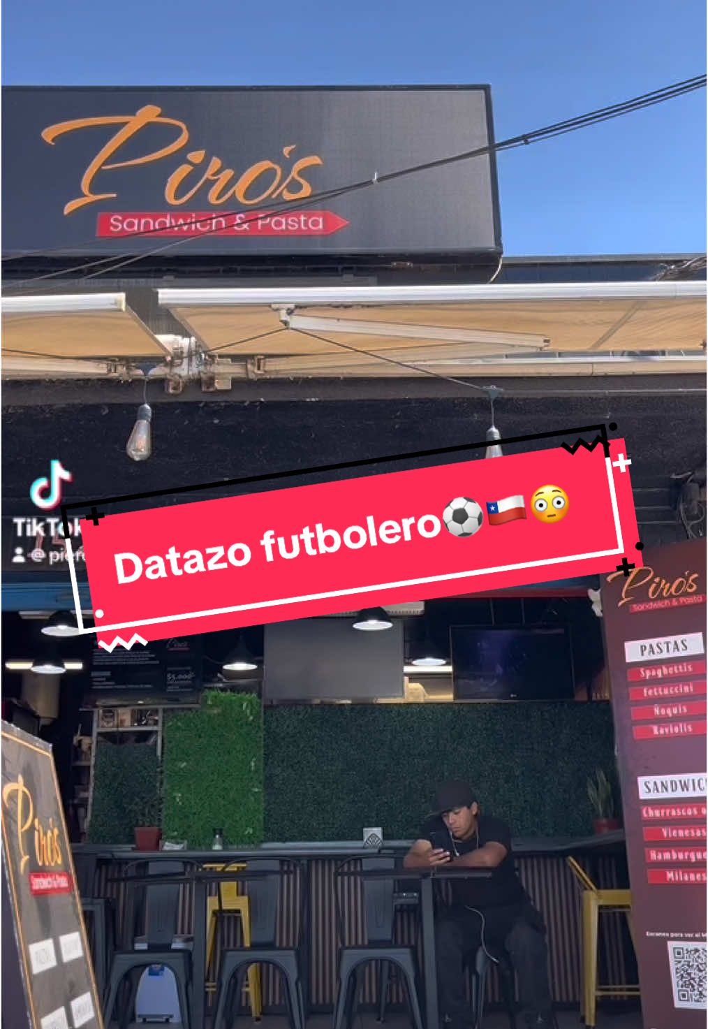 Hoy les traigo el tremendo dato para ir a llenar la guatita señores🇨🇱⚽️ atendido por su propio dueño a pasos del Bicentenario de la Florida😱⚽️💚♥️ #piros #resturant #futbol #comida #parati