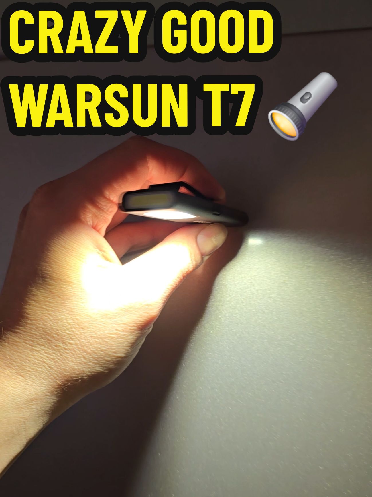 the warsun t7 ultra compact flashlight is still on sale, I'm telling you guys pick these up they're awesome!!! 🔦👀 #ledflashlight #outdoorsman #everydaycarrygear #flashlight 