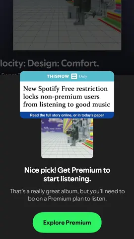 A new restriction for free users of music service #Spotify went into effect earlier this week, locking any “objectively good music” from users unless they pay for Spotify Premium. According to a press release, “good” songs/tracks are determined by scores from Metacritic, RYM, and Anthony Fantano. While some artists are applauding the change, other artists and a handful of free users have complained about the changes on social media. #fyp 