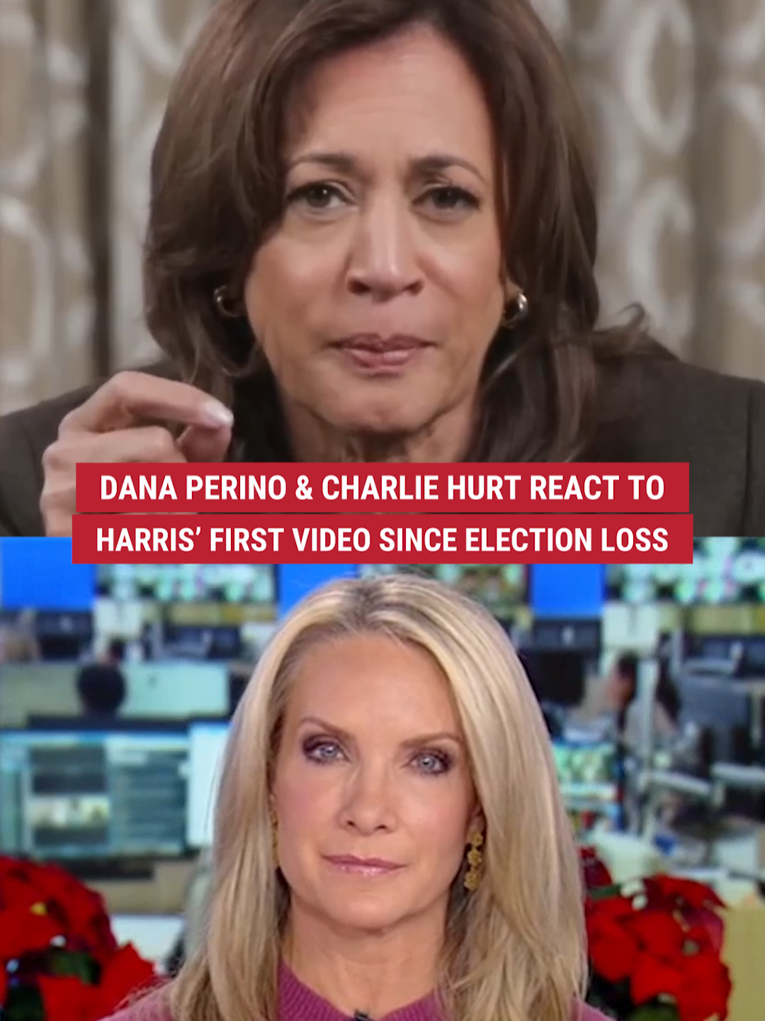 @thedanaperino and Charlie Hurt react to Vice President Kamala Harris' first video after her historic election loss on 