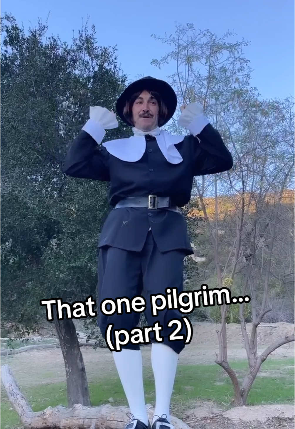 Theres always that one messy pilgrim… #thanksgiving #pilgrim #gratitude #native #comedy