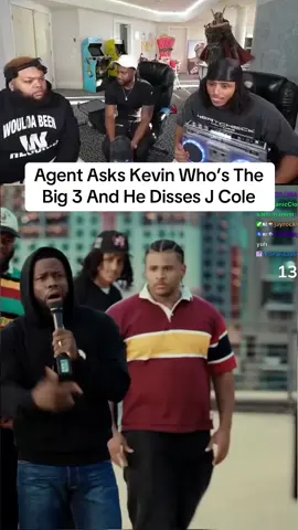 Agent Asks Kevin Who’s The Big 3 And He Disses J Cole #fyp #agent00 #kevinhart 