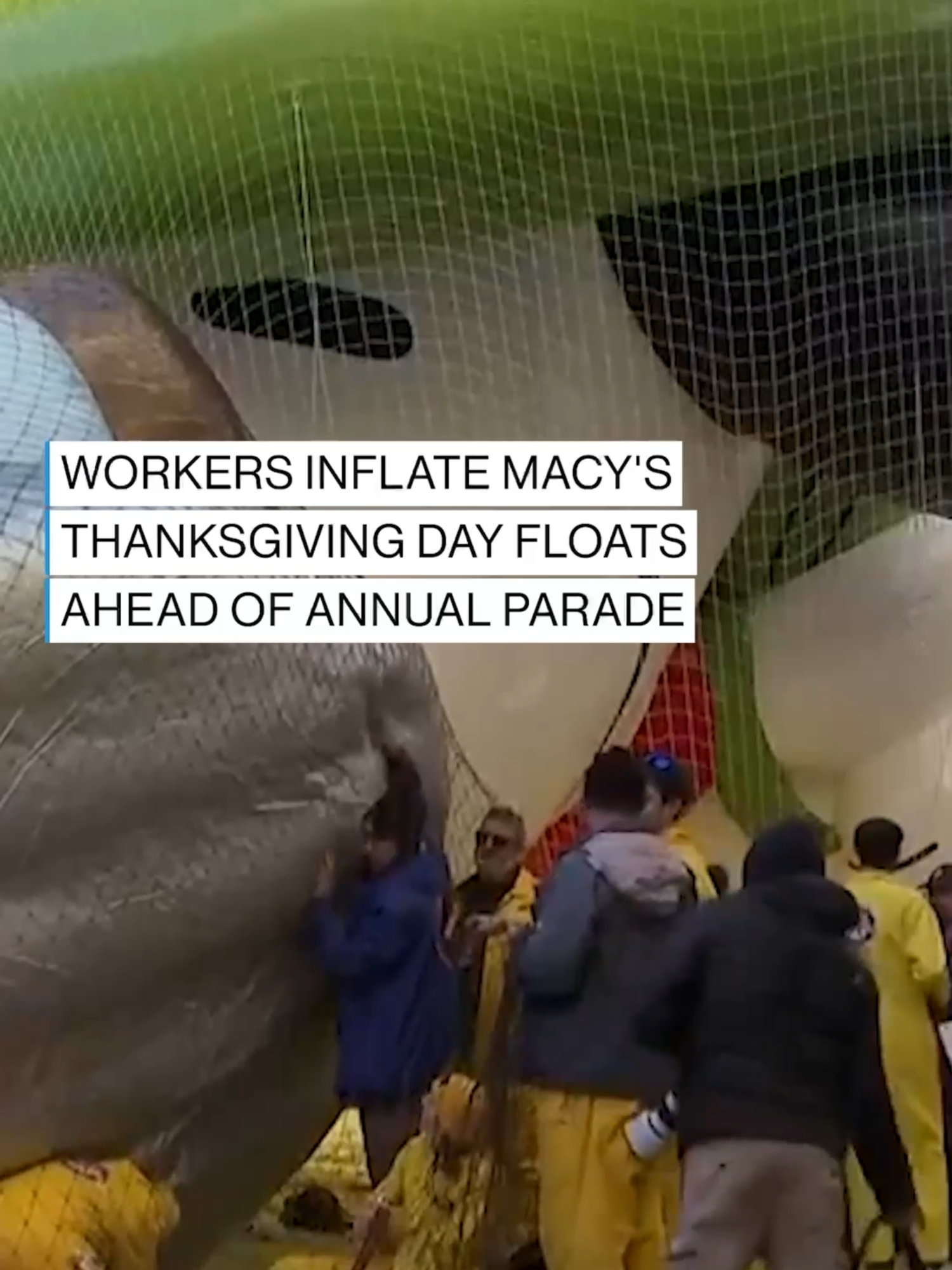 Every year, the Macy's Thanksgiving Day Parade balloons come to life outside of the Museum of Natural History in New York City. The public is invited to watch their favorite floats inflate before they make their way down the streets of Manhattan to Macy's flagship store on 34th Street. #news #macys