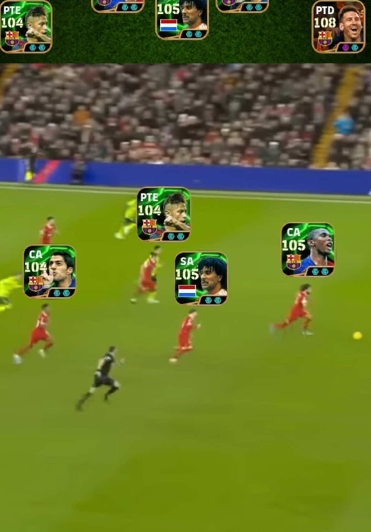 que zagueiro pararia esse ataque?☠️ #messi #konami #efootball #pes2021 #zagueiro #neymar #suarez #gullit #fyy 