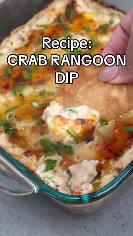 Don’t mind the little voice over 💀 but make sure to give this recipe a try!  ➡️ Recipe: Crab Rangoon Dip with Wonton Chips  Serves 6-8  * 8oz cream cheese, room temp  * 3/4 cup sour cream  * 2 cups mozzarella cheese, reserve 1/2 cup for topping  * 1/4 cup kewpie mayo  * 1 cup crab meat * 1 cup imitation crab, cut into 1 inch pieces and shredded. About 5-6 sticks.  * 1 tbsp soy sauce  * 1 tbsp Worcestershire sauce or rice vinegar  * 1/2 tbsp sugar  * 1 tsp garlic powder  * 1/4 tsp white or black pepper  * 3-4 stalks of green onions, thinly sliced ~1 cup. Reserve a small handful for garnish.  * 2-3 tbsp sweet chili sauce  * 1 package wonton wrappers  * Frying oil, I use peanut oil 1. In a large bowl, combine cream cheese, sour cream, mozzarella cheese, mayo, crab meats, soy sauce, Worcestershire sauce, sugar, pepper and green onions. Mix well until everything is evenly combined.  2. Transfer mixture into a small baking dish of choice. Top with reserved cheese. Broil in the oven on low heat for 15-20 mins or until the top is golden.  3. Cut wonton wrappers in half diagonally to make triangles. Peel to separate. 4. In a large saucepan or pot, heat cooking oil on medium high heat to 350F. Fry wonton wrappers for 10-20 seconds on each side until golden and crispy like a chip. Strain and set aside.  5. Remove from oven. Drizzle with sweet chili sauce and top with green onions. Serve with wonton chips and enjoy!  #crabrangoon #crabrangooddip #crabdip #EasyRecipe #takeout #wonton #appetizer #thanksgiving #holidayappetizers #holidayrecipe 
