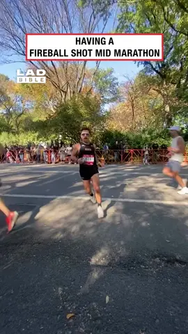 Needed that little boost 👏😅 (🎥: IG/ andrewscottlyle) #ladbible #marathon #runningtok #drinking #shots #funnyvideos