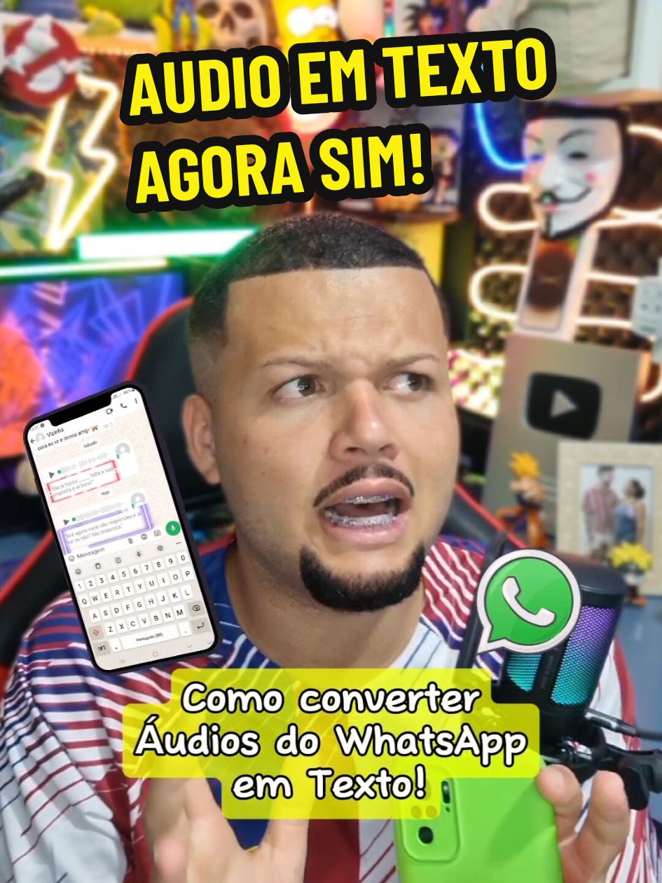 Como transformar áudio em texto no WhatsApp #dicas #celular #whatsapp #novidades #tutorial #android #iphone #truques #whats #tech #telefone #tips #androidtips #iphonetips #tecnologia 