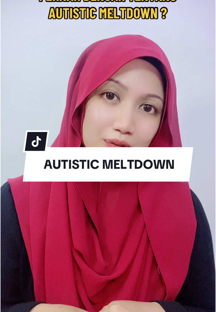 Bila individu autistic terdedah kepada rangsangan deria yang berlebihan, maka berpotensi berlaku ‘Meltdown’ ✨ #SahabatBossKay  #sahabatfath  #occupationaltherapy  #earlyintervention  #sensoryissues  #autism 