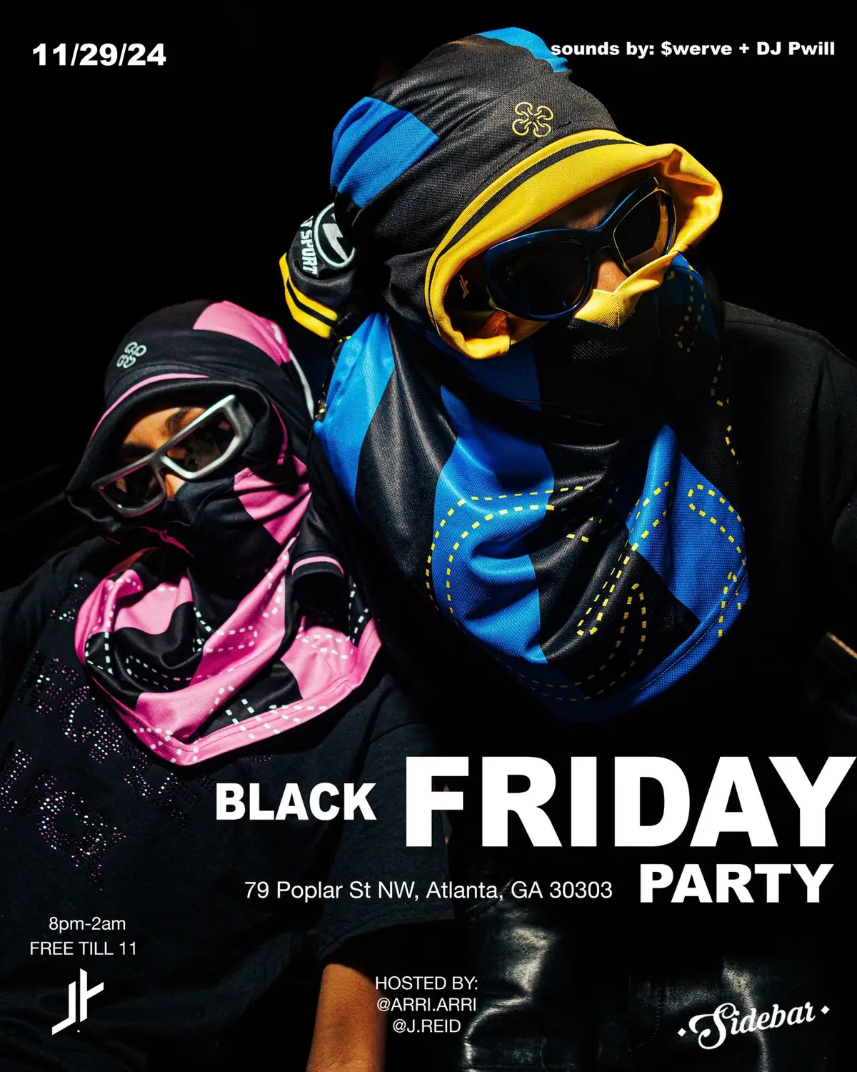 🎬✨🎬 | BLACK FRIDAY PARTY®️ ATLANTA POP OUT!  Hosted by: @arri.arii + @j.reid_  50% OFF EYEWEAR 1 DAY ONLY  Via @sidebaratl | RSVP link in bio!  📸: @sage.shoots 🥂  Sounds: @yodjswerve @iampwill 💫  SEE YOU THERE🥳