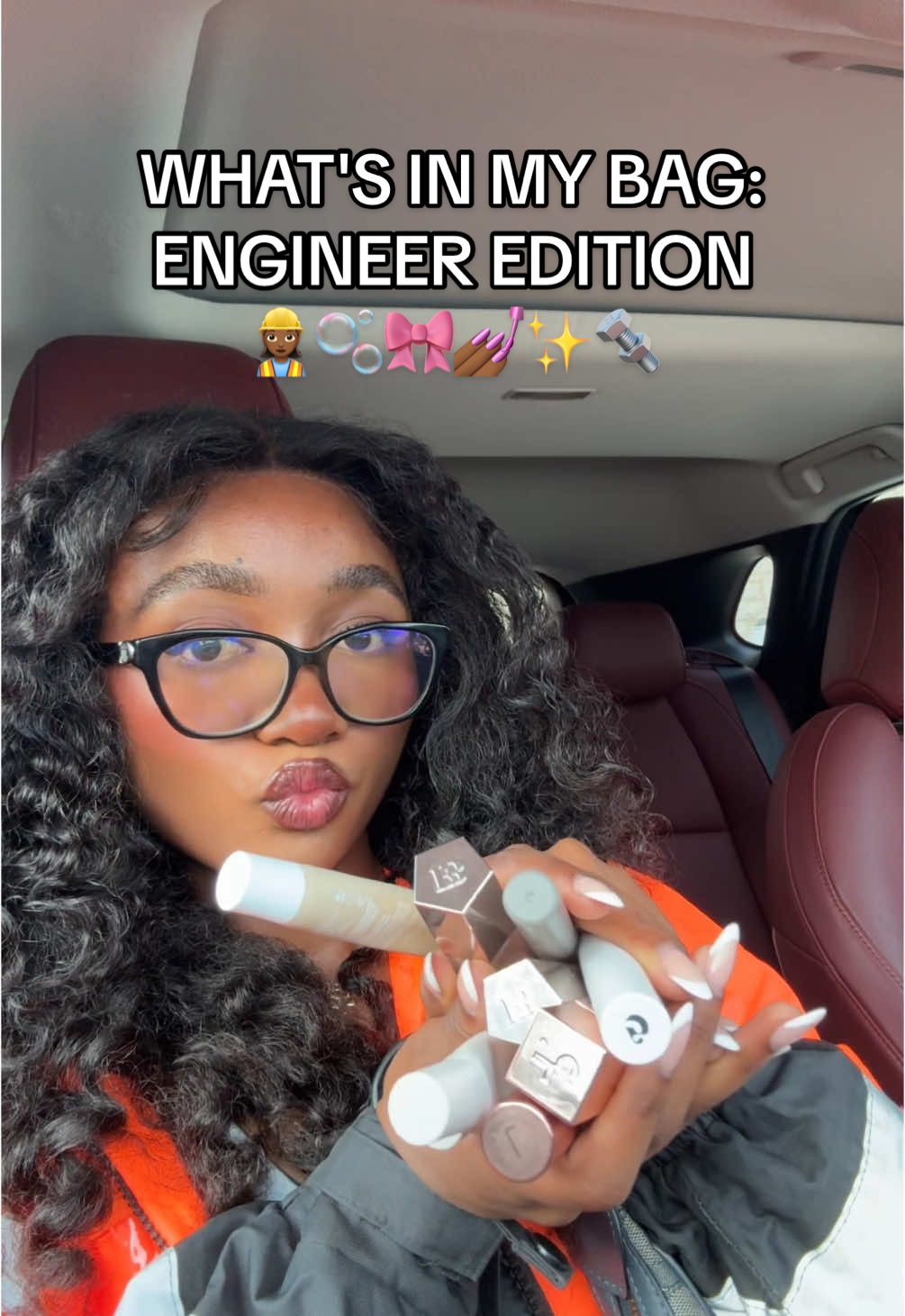 what's in my bag? @Coach 🎀 #womeninconstruction #electricalengineering #fyp @Patrick Ta Beauty @Fenty Beauty @REFY @LOCCITANE @LAWLESS Beauty @Summer Fridays @Glossier 