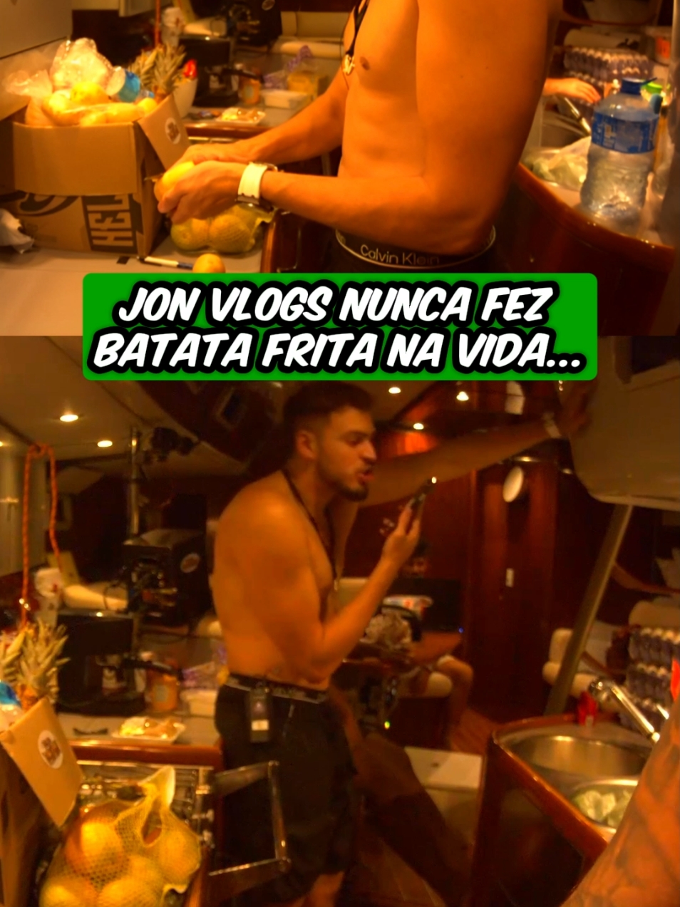 Jon Vlogs fazendo batata pela primeira vez 🍟 #jonvlogs #bdj #resenha #comida #cozinhar 