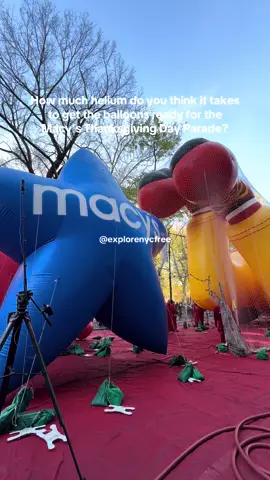 Some balloon inflation ASMR #explorenycfree #macysparade #nycparade #thanksgiving #macysthanksgivingdayparade 