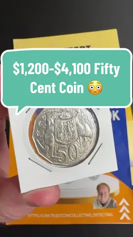 $1,200-$4,100 Fifty Cent Coin 😳 Coin Value Lists: Click my profile picture then the link below the Australian flag 🇦🇺 ✅ #fyp #valuablecoin #positive #money #Aussie #coincollecting #hobby