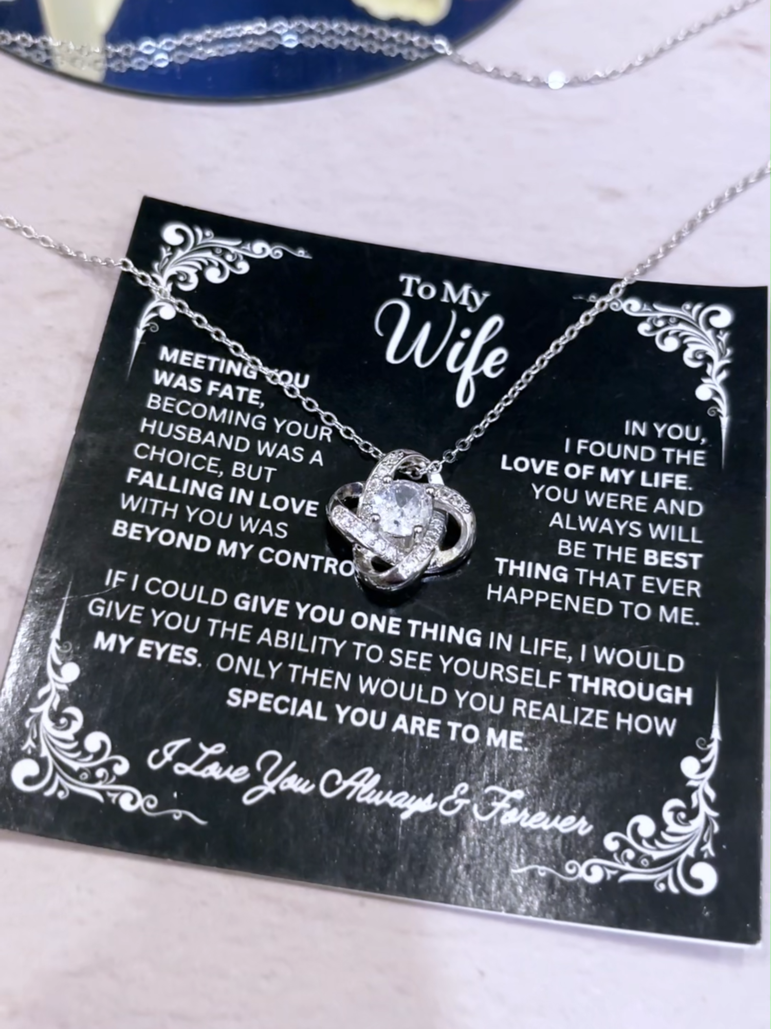 A Necklace That Says ‘I Love You, My Wife’ 💌 #WifeLove #SpecialGift #GiftForWife #message  #messagenecklace  #giftforher  #wifegift  #loveineverymoment  #foreverlove   #GiftForWife #necklace  #heartfeltgifts  #specialgiftforher  #loveyoualways  #romanticgift  #giftoflove  #jewelrywithamessage  #affordablejewelry  #meaningfulgifts