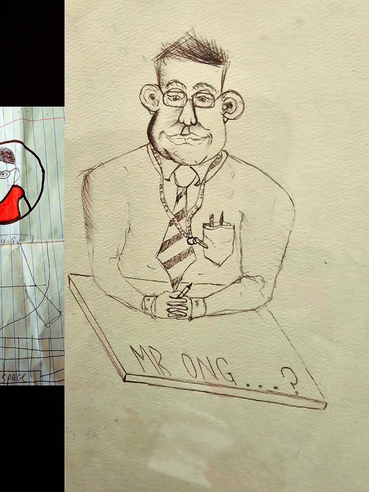 #CapCut Photos of Mr Ong Drawn by Student's.