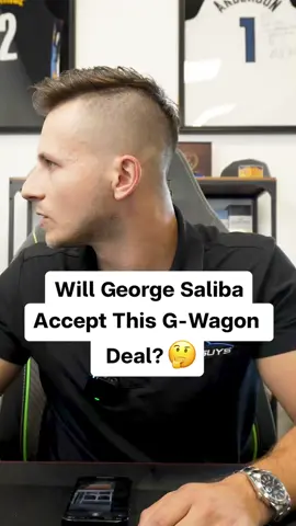 Trying to get George Saliba to agree on low 90s for this Mercedes 550 G-Wag. Think he'll take it? #negotiation #carguys #wholesale #retail #cardeal