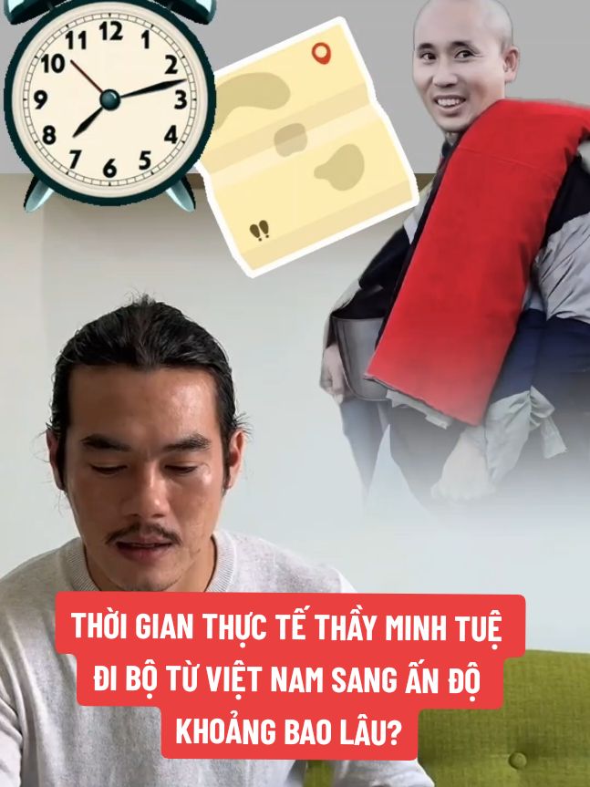 THỜI GIAN THẦY MINH TUỆ ĐI BỘ TỪ VIỆT NAM SANG ẤN ĐỘ KHOẢNG BAO LÂU? Tính thời gian thực tế kể cả trường hợp sức khỏe, thời tiết, chia sẻ Phật Pháp... Thời gian dự tính 1-2 năm. Theo Thầy Minh Tuệ chia sẻ thì khi nào đi, khi nào đến, tất cả là hữu duyên. #minhtue #thayminhtue #thichminhtue #suminhtue #phatgiao #daophat #tutam #thayminhtuemoinhat  #phattaitam #phatphapnhiemmau #phatphap 