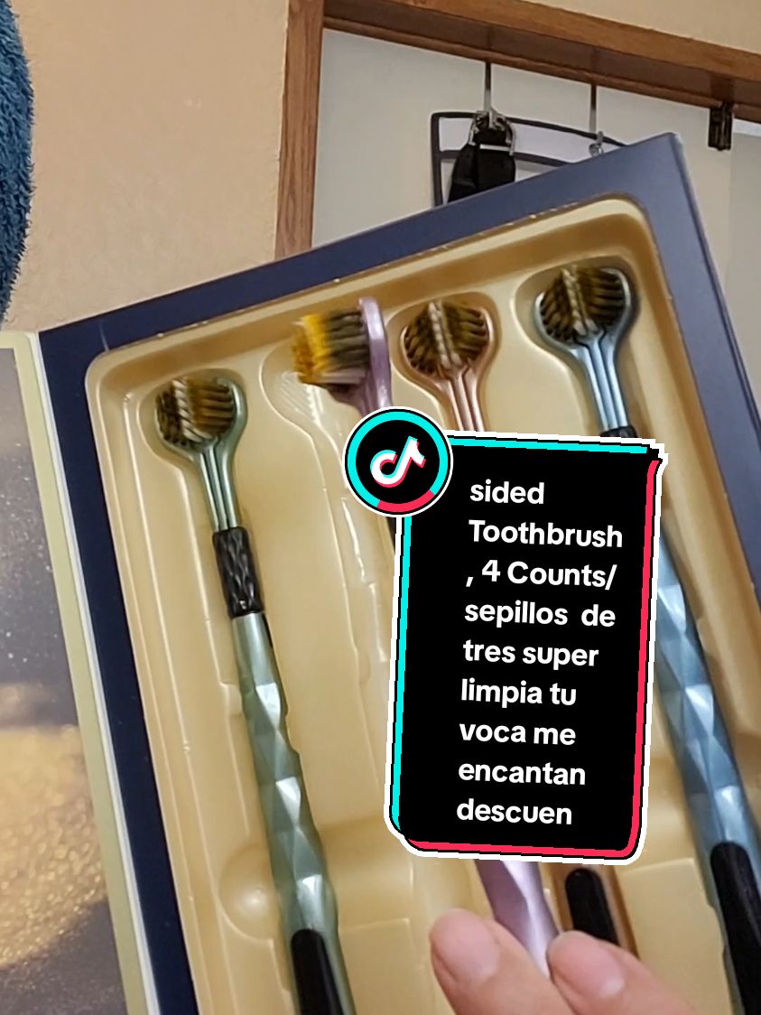 sided Toothbrush, 4 Counts/ sepillos  de tres super limpia tu voca me encantan descuento #flashsale ##tiktokshopblackfriday  #tiktokshopcybermonday  ##tiktokshophollidayhaul #ttstaveover #regalo #latinosenusa #paratiiiiiiiiiiiiiiiiiiiiiiiiiiiiiii #hombres #regalo 