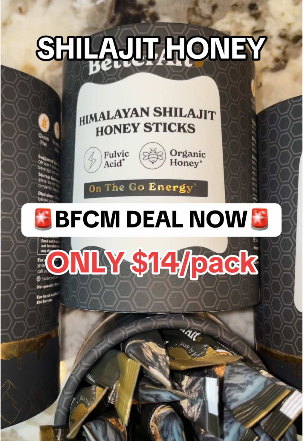 Get these bestselling Shilajit Honeysticks by BetterAlt on a massive discount right now! #shilajit #GiftGuide #selfcarefinds #BFCMDeckthePaws #TikTokShopBlackFriday #TikTokShopCyberMonday #TikTokShopBlackFriday2024 #TikTokShopCyberMonday2024#ttsblackfriday #ttscybermonday #tiktokshopholidayhaul #BlackFriday #CyberMonday #Christmas #Hanukkah #Kwanzaa #NocheBuena #SelfCare #selfcarefinds #TTSDelightNow #tiktokshopblackfridaysale #tiktokshopcybermondaysale #selfcarefinds #treasurefinds 