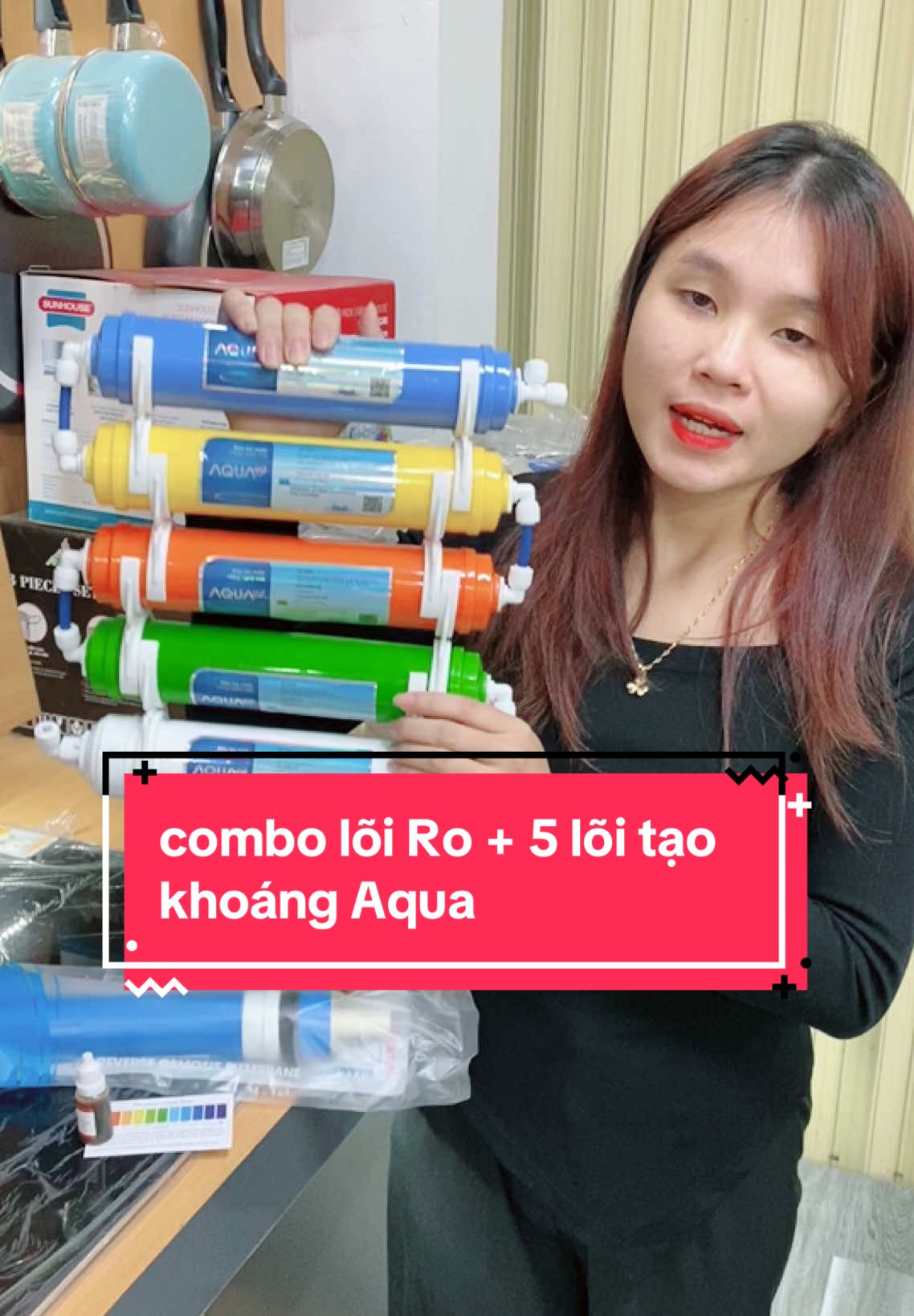 combo lõi Ro + 5 lõi tạo khoáng Aqua
