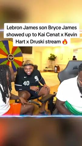 Lebron James son Bryce James show up to Kai Cenat x Kevin Hart x Druski stream 🔥 #kaicenat #fyp 