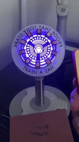 Rechargeable Superhero Lamp, Multi-Color Cute Table Decor,Gift for Him,Iron Tony Has A Heart,Marvel Gifts For Men