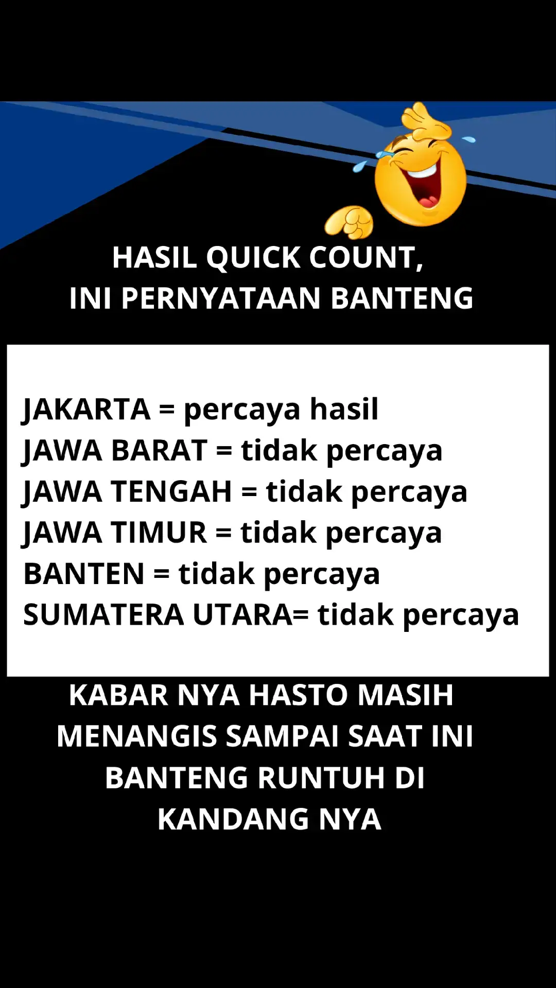 kalo menang percaya, kalo kalah ga percaya. #nobanteng #viral #pilkada2024 #indonesiamaju #indonesiaemas #fyp 