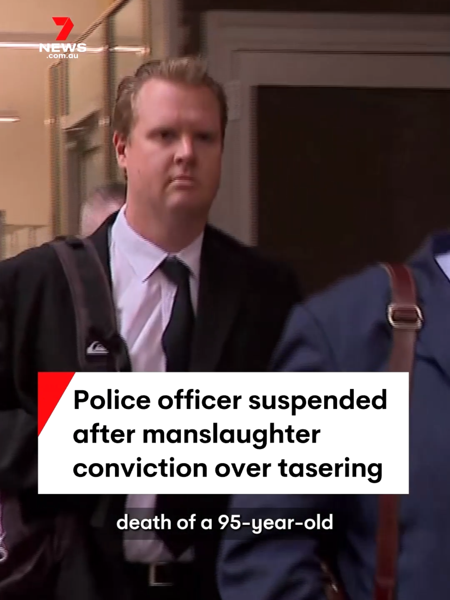 NSW police officer Kristian White has been suspended without pay as he awaits sentencing for his manslaughter conviction over the fatal tasering of 95-year-old woman Clare Nowland. #crime #sentencing #taser #tasering #cooma #police #nsw #nswpolice #7NEWS