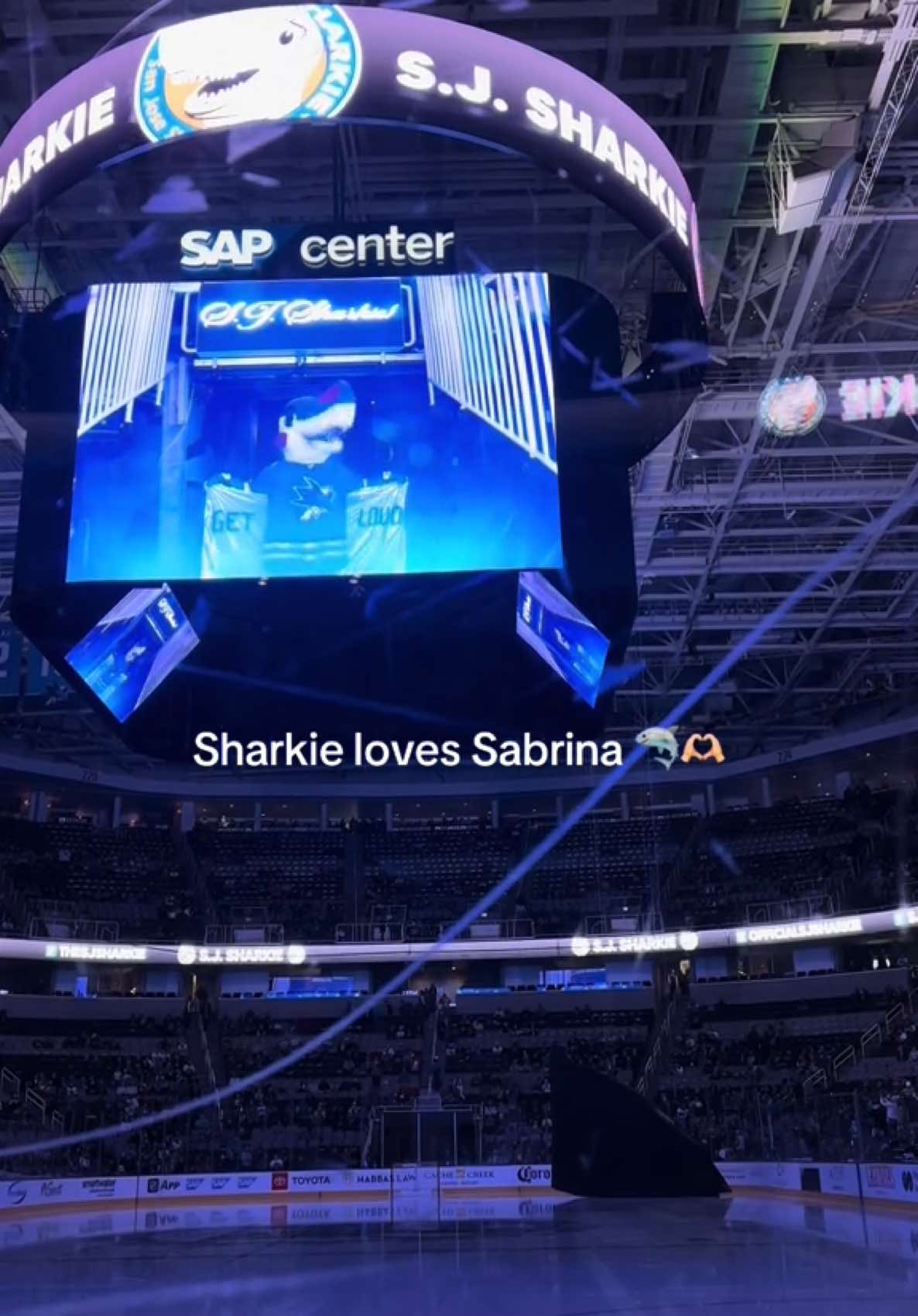 ok but how do I get the bedazzled sharks jersey 🤩🦈  #sabrinacarpenter #SJSharks #Sharkie #Bayarea #carpenters #Espresso #SAPCenter #SanJose #SanJoseSharks @Sabrina Carpenter #Hockey #NHL #SanJoseSharkie #shortnsweet #hockeymascots #Fyp #hockeytok 