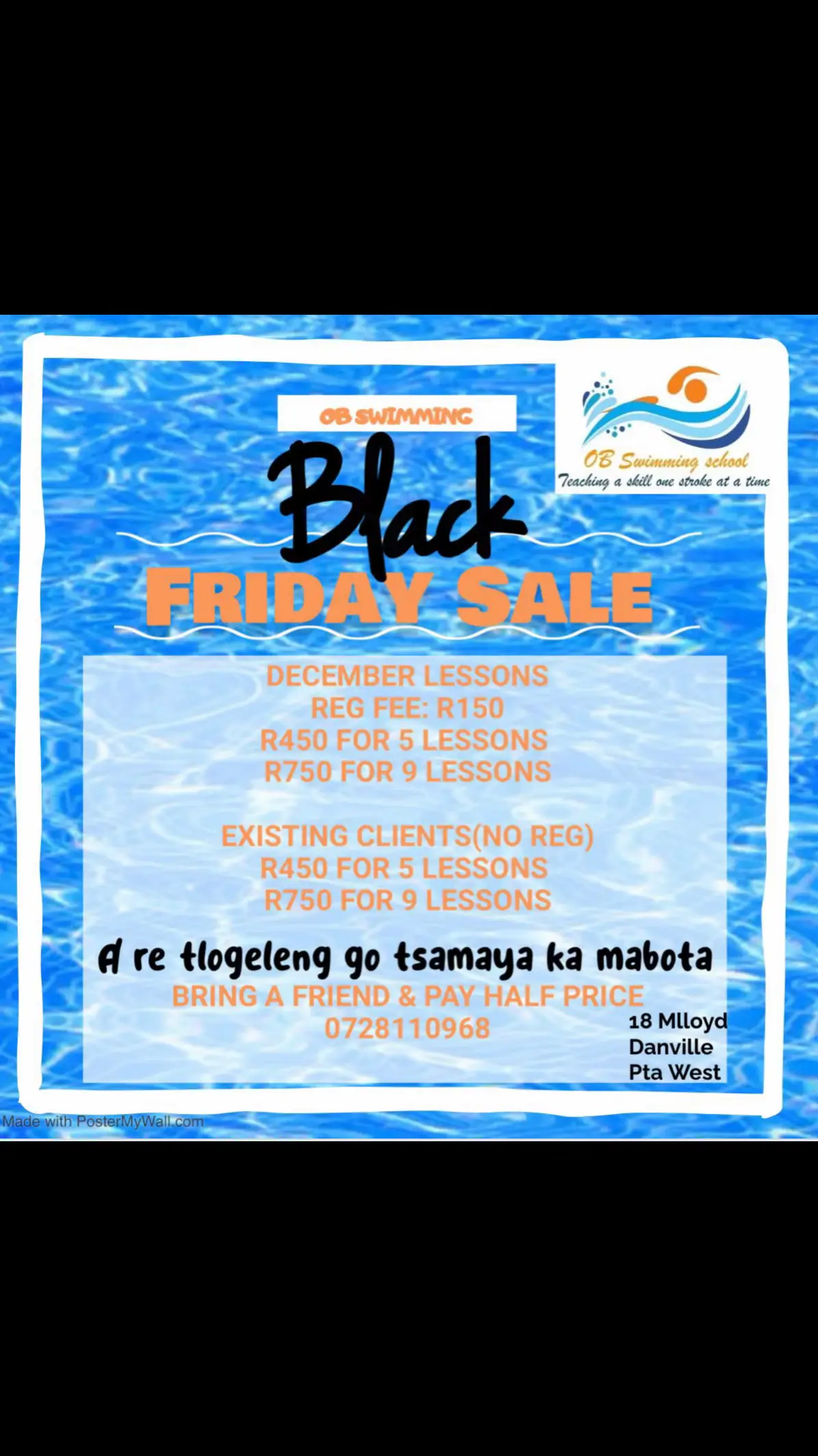 Refer someone and pay half price for only you 🏊🏾🏊🏾‍♀️. Existing clients get 1 free extra class in December when December classes are paid.  New clients get 1 free extra class when registering in December. The special is valid for December no carryover classes to January 2025.  A re tlogeleng go tsamaya ka mabota ko di swimming pools#swimming #learntoswim 