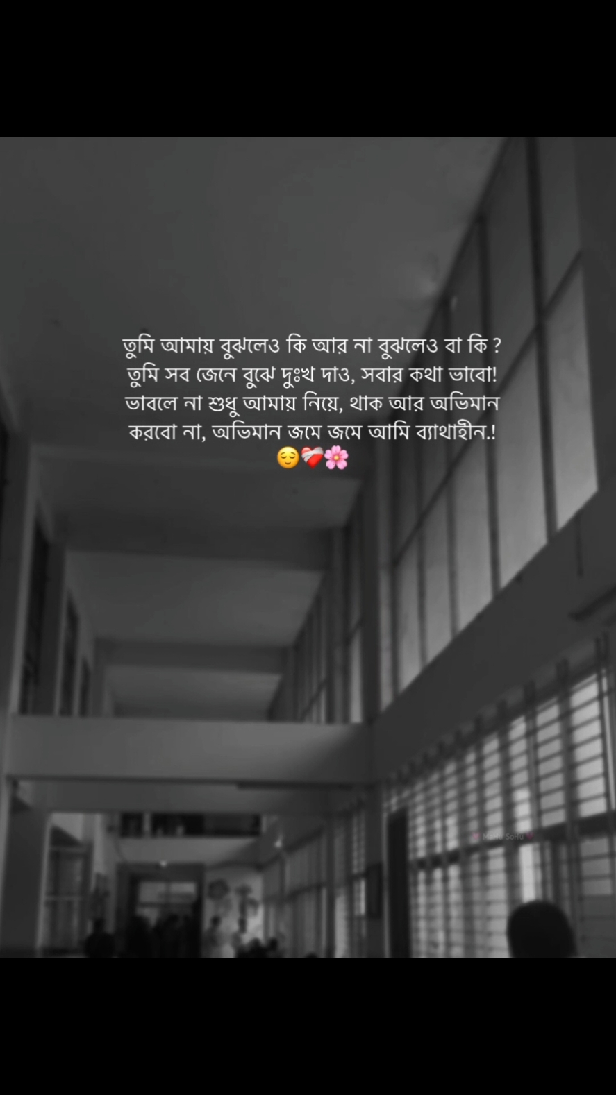 তুমি আমায় বুঝলেও কি আর না বুঝলেও বা কি?? তুমি সব জেনে বুঝে দুঃখ দাও, সবার কথা ভাবো! ভাবলে না শুধু আমায় নিয়ে, থাক আর অভিমান করবো না, অভিমান জমে জমে আমি ব্যাথাহীন.! ❤️‍🩹😌🌸 #foryou #foryoupage #fyb #status #caption #writer #mahu_sohu #viral #bdthiktok 