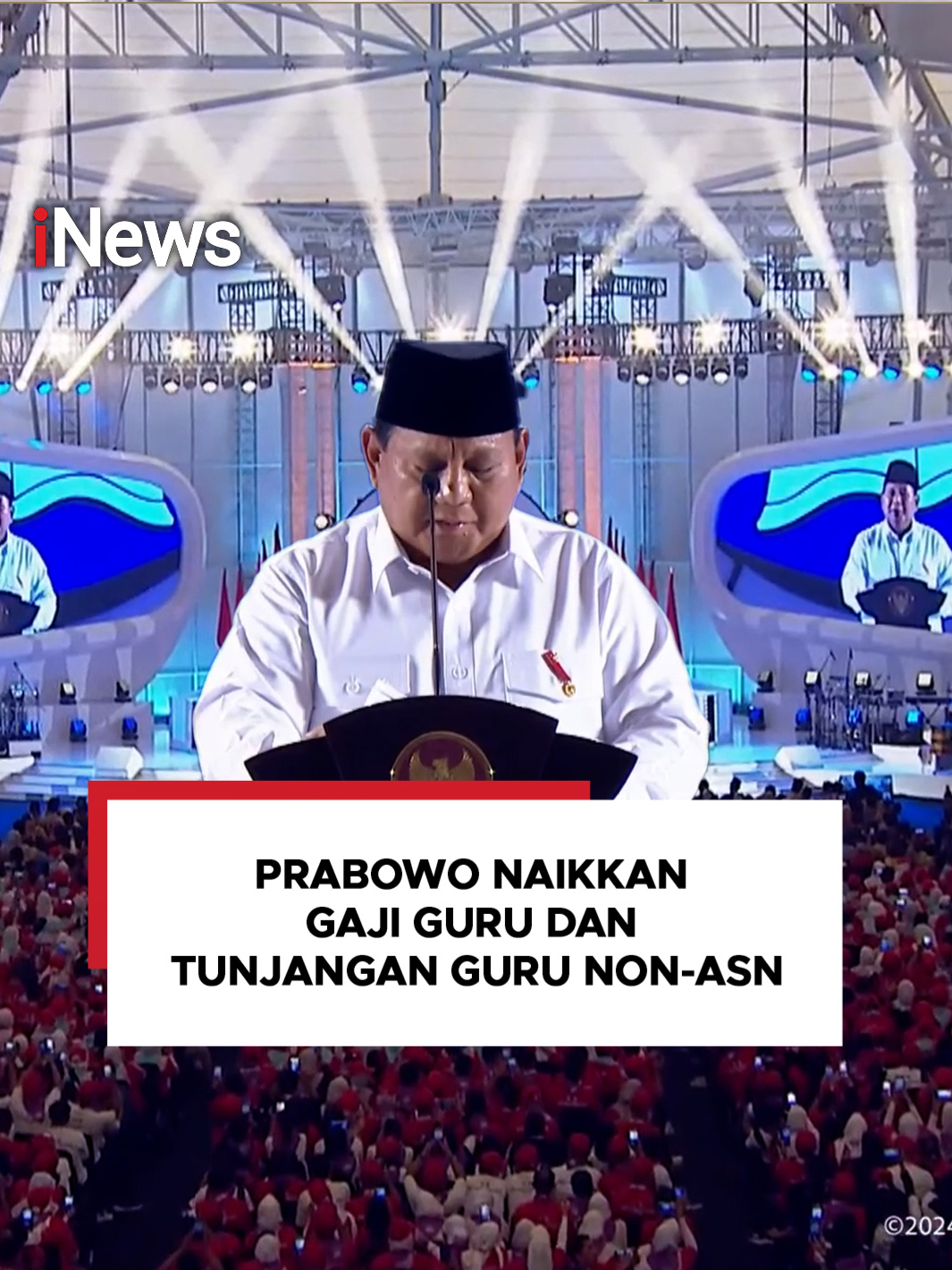 Presiden RI Prabowo Subianto mengumumkan langsung kenaikan gaji guru baik yang berstatus ASN maupun non-ASN. Kabar ini disampaikan Prabowo saat menghadiri acara Hari Guru Nasional 2024 di Velodrome, Rawamangun, Jakarta Timur, Kamis (28/11/2024). Prabowo memastikan, pemerintah telah meningkatkan anggaran untuk peningkatan kesejahteraan para guru. Baca selengkapnya hanya di  https://www.inews.id/news/nasional/breaking-news-prabowo-umumkan-kenaikan-gaji-guru-asn-dan-non-asn #Prabowo #PresidenPrabowo #GajiGuru #GuruHonorer