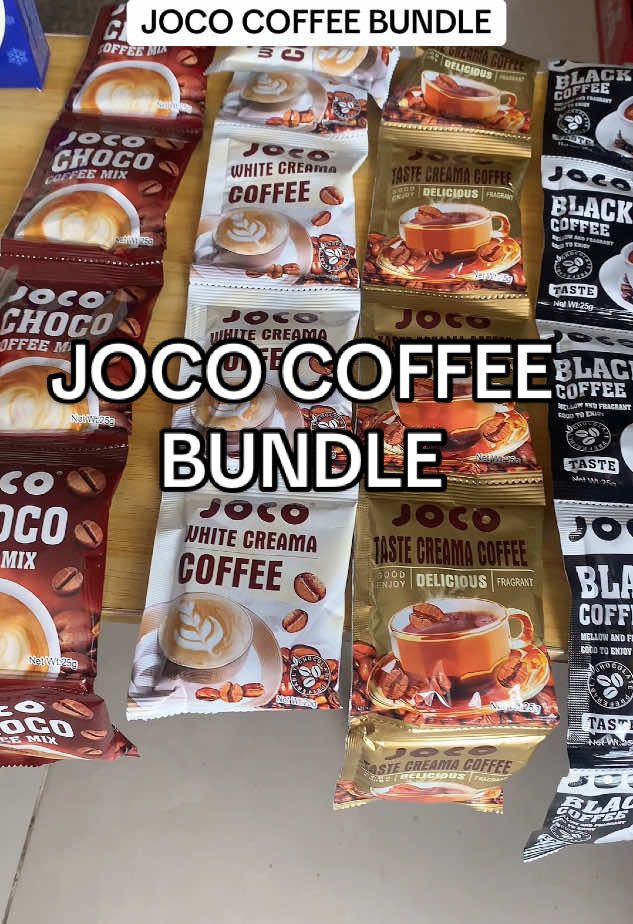 Ang sulit naman talaga 160+ pesos lang meron ka ng 20 packs na masasarap na instant coffee at iba ibang flavor.. at may pa freebie pa si seller na 1 box ng butter cookies, 1 box ng chocolate stick at 3 pcs egg roll 😍 #jococoffee #jococoffeebundle #jococoffeebundleset #instantcoffee #coffeelover #jococoffeeandcookies 