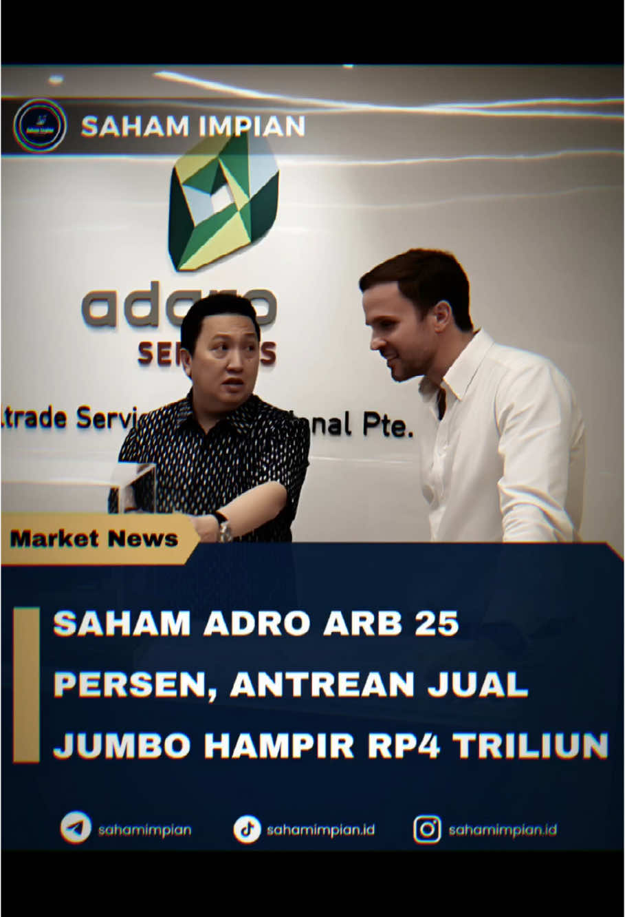 Saham ADRO sentuh ARB 😳 #sahamadr #adro #adaroenergy 