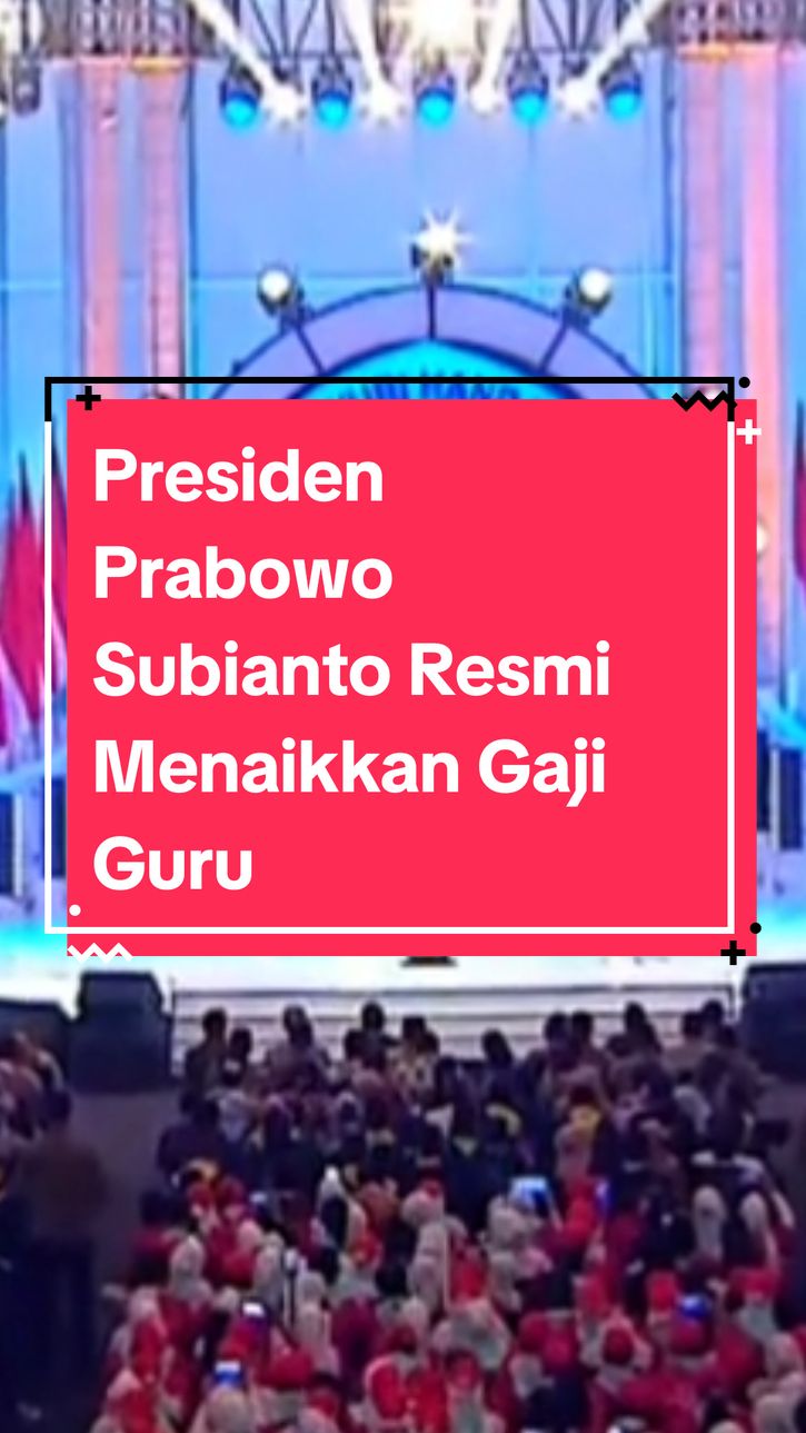 Presiden Prabowo Subianto secara resmi mengumumkan kenaikan gaji guru  #prabowosubianto #fyppppppppppppppppppppppp #gajiguru 