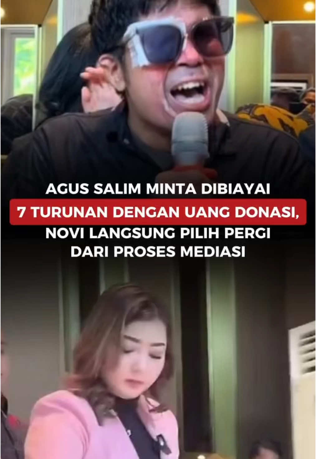 Agus Salim Minta Dibiayai 7 Turunan Dengan Uang Donasi, Novi Langsung Pilih Pergi dari Proses Mediasi😱