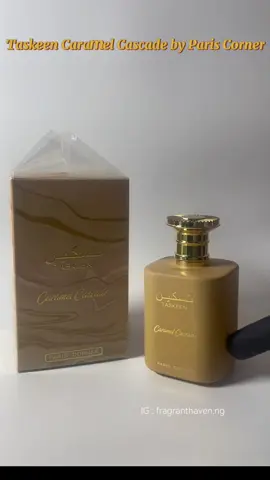 Taskeen Caramel Cascade by Paris Corner is a Floral Fruity Gourmand fragrance for women and men.  Top notes are Caramel and Milk;  middle notes are Tonka Bean and Honey;  base notes are Vanilla and White Musk. Price: 30,000 naira only .  #perfumetiktok #perfumes #pariscornerperfumes  Perfumes  perfumes that get you compliments perfumes for men recommendation perfumes that attract men  perfumes that smell expensive perfume for women perfume for women long lasting perfume for women to attract men perfume for women luxury  perfume for women recommendation pertume for women long lasting recommendation perfume for women tiktok shop perfume for women 2024  perfume for women nigeria