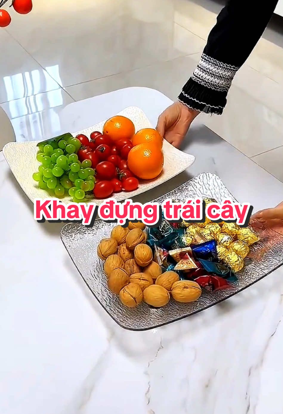 Khay đựng trái cây, đồ ăn nhẹ với thiết kế cao cấp, sang trọng #khaydungtraicay #khaydunghoaqua #diadungtraicay #diadunghoaqua #giadungtienich 