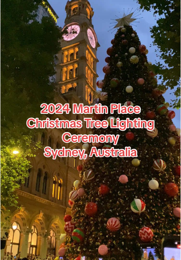 2024 Martin Place Christmas Tree Lighting Ceremony🎄🎅💡. Sydney, Australia🇦🇺. #sydney #sydneyaustralia #australia #walkinginsydney #sydneylife #city #citylife #推荐 #推薦 #悉尼 #圣诞节 #foryou #foryoupage #fyp #viral #viraltiktok #martinplace #martinplacesydney #christmas #christmastree #lightingup #sydneychristmas #sydneychristmas2024 #martinplacechristmastree  #martinplacesydney #christmasinaustralia #christmastreelight #thelightonthechristmastree 