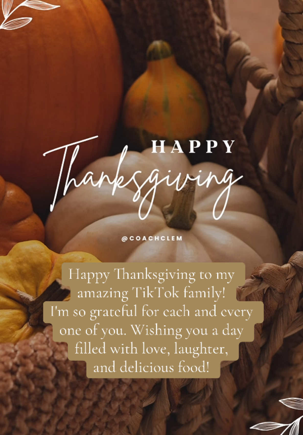 Happy Thanksgiving to my amazing Tiktok family! I'm so grateful for each and every one of you. Wishing you a day filled with love, laughter, and delicious food! ❤️ Love y’all #happythanksgiving #thanksgiving2024 #thankful #gratefulheart #thanksgivingday #CapCut 