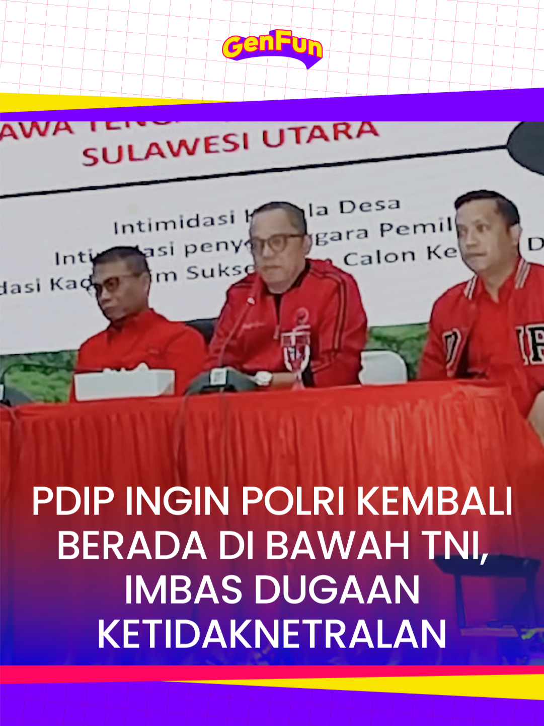 PDI Perjuangan (PDIP) ingin mendorong Polri agar kembali dibawah kendali panglima TNI. Hal tersebut dilatarbelakangi keresahan PDIP atas dugaan ketidaknetralan Polri di Pilkada 2024, bahkan Korps Bhayangkara diibaratkan partai cokelat yang diduga berpihak kepada calon kepala daerah tertentu.  