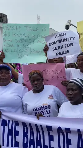 Breaking News! The Leaders And People Of Ajah Town In Lagos Are Currently Protesting At The Lagos State Assembly, Ikeja Against The Attempt To Superimpose The Olumegbon Family As The Oba Of Ajah IMPOSITION OF OLUMEGBON FAMILY: AN ATTEMPT TO PROMOTE ANARCHY AND CHAOS IN AJAH COMMUNITY   The Ajah community is a peaceful community in Lagos State. The peaceful co-existence among the various families and people that make up the community has made it possible to pursue progress and development in the community, leaving Ajah as one of the fastest developing areas in Lagos State.  The traditional leadership of Ajah, the Baale of Ajah, which is produced by the Ojupon and Ogunsemo Family, has been and remains the only recognised traditional leadership institution in Ajah since the Chieftaincy Declaration.  For over three hundred (300) years, Ajah has been under the traditional leadership of the Baale of Ajah, and the Olumegbon family is not entitled to this stool. An attempt by some individuals to impose an Oba on the good people of Ajah continues to threaten the peaceful co-existence of the Ajah community. Although the Olumegbon family is not indigenous to Ajah and the idiosyncrasies of the family are not in tandem with the existing culture and tradition of the good people of Ajah, some powerful people have made attempts to impose powerful overlords of the Olumegbon family as the Oba of Ajah.  The indigenous families of Ajah have instituted an action on this issue, with the matter pending in Suit No: LD/6432GCMW/2019 before Hon. Justice Aigbokhaevbo (Mrs). There is, in fact, an order of interlocutory injunction made against the Olumegbon family and the Lagos State government to maintain status quo pending the final determination of the suit. Interestingly, the matter last came up before the court on the 26th day of November 2024.   Surprisingly, despite the pendency of the suit and the order of interlocutory injunction of the court, the members of the Olumegbon family and some officials of the Lagos State government (who are working behind closed doors), have refused to maintain status quo. #IslandersMagazine  #IslandersTV  #islandersevents_parties_