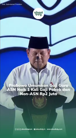 Presiden Prabowo Subianto merealisasikan janji kampanye Pilpres 2024 dengan mengumumkan kenaikan kesejahteraan bagi para guru berstatus ASN dan non-ASN se-Indonesia. . Hal itu disampaikan Prabowo saat menghadiri puncak peringatan Hari Guru Nasional di Velodrome, Jakarta, pada Kamis (28/11/2024). . 