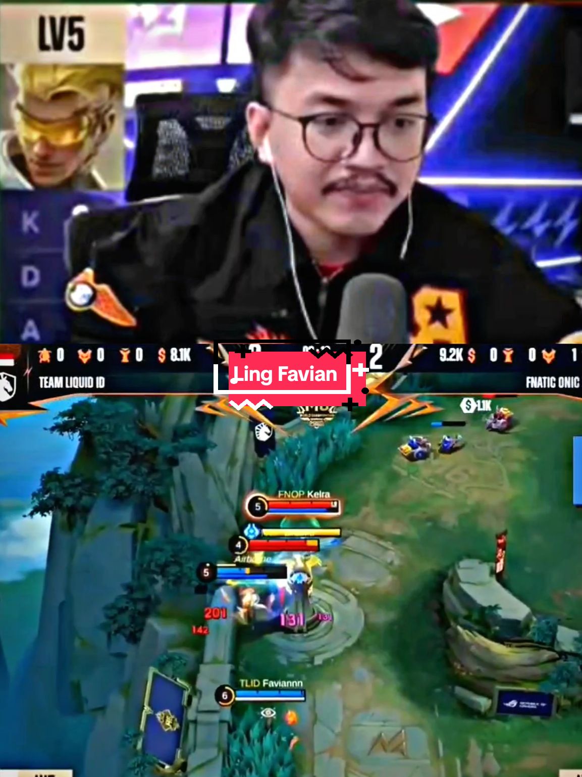 Favian menunjukkan kelasnya di depan kingkong🥶🥶 #mlbbm6 #mlbbm6torchrelay #greaterthanever #mobilelegends_id #favian #fypシ゚ 
