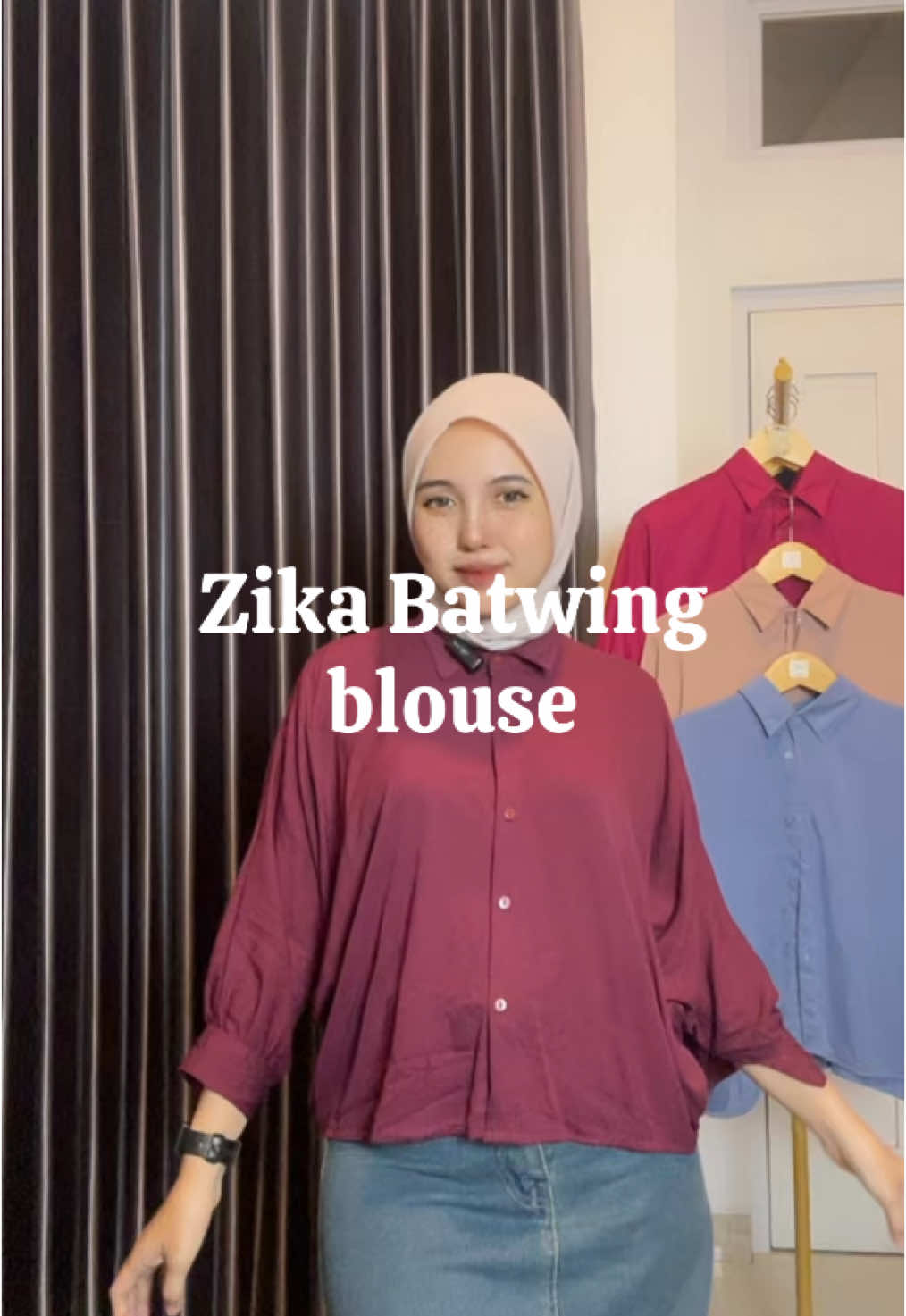 Produk baru🫶🏻 #zikabatwing #batwingblouse 